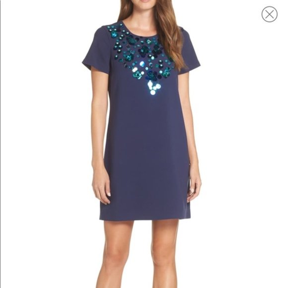 NWT Lilly Pulitzer Havyn Embellished Shift Dress - Picture 2 of 5